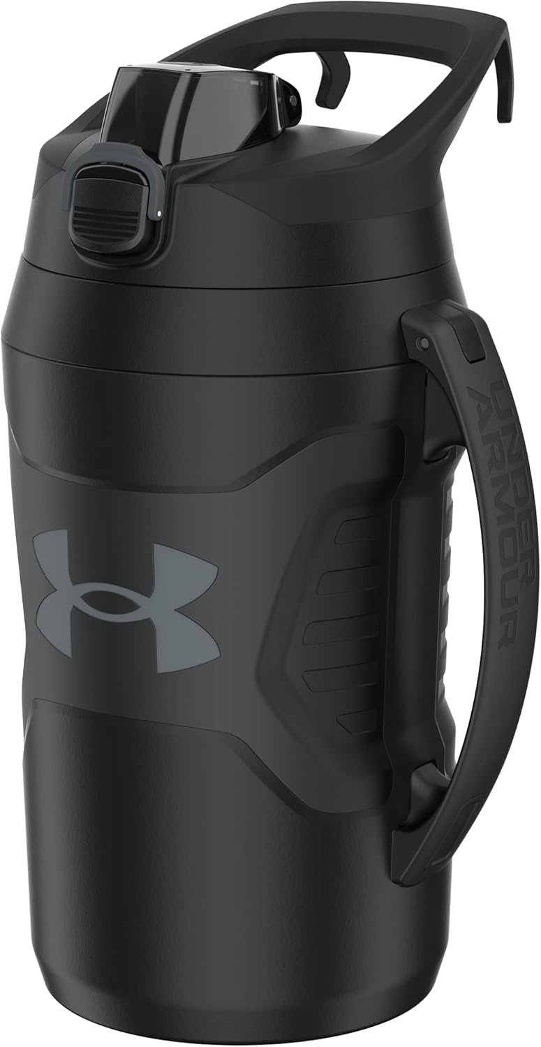 Under Armour Half Gallon Water Bottle Insulated, 64oz Insulated Water Bottle with Handle, Sports Water Jug, Fence Hook, Leak Resistant, for Baseball, Football & More