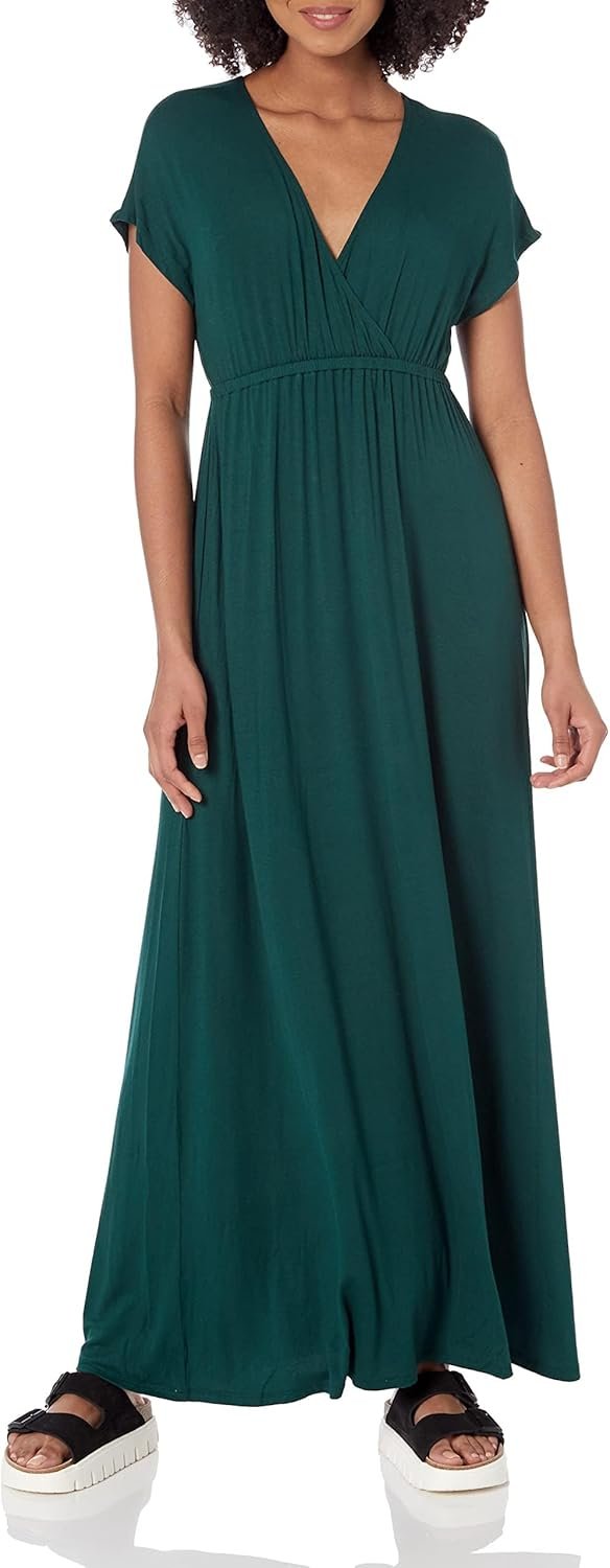 Amazon Essentials Women’s Waisted Maxi Dress (Available in Plus Size)