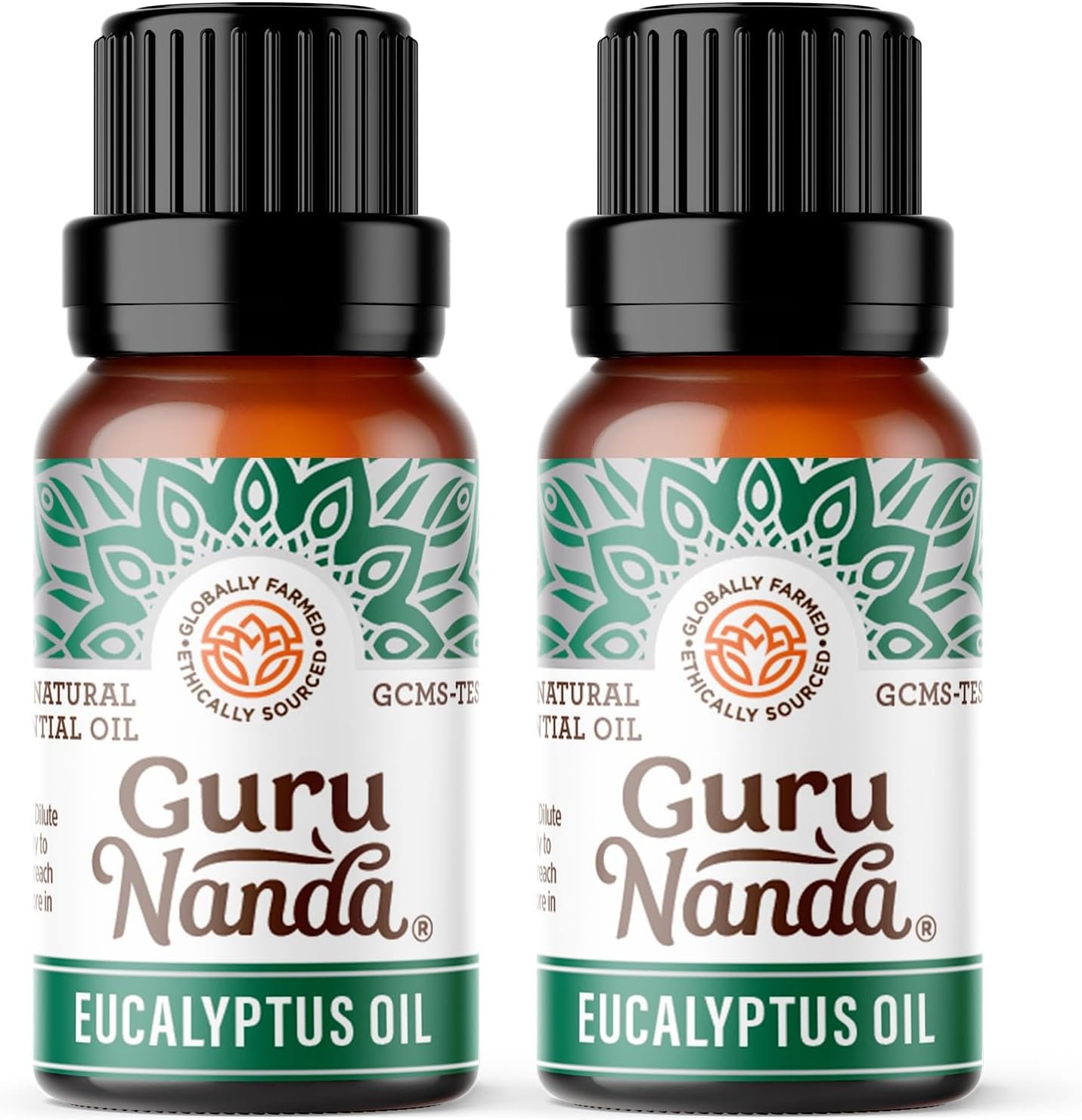 GuruNanda Eucalyptus Essential Oil -100% Pure, Natural and Undiluted Aromatherapy Oil for Diffusers – Enhances Your Breathing Space – Perfect for Massages (2X0.5 Fl Oz)