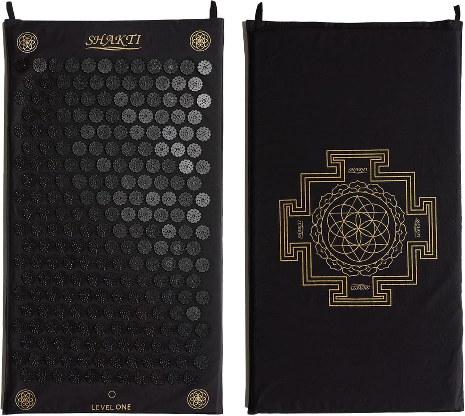 ShaktiMat Acupressure Mat for Relaxation, Massage Muscles, Aid Sleep & Unlock Inner Tension | Similar to Acupuncture, No Needles Required (Classic, Level 1, Shakti Black)