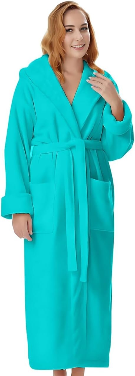 Cotton Terry Robes for Women and Men, Terry Shawl Collar Bathrobe, ONE SIZE – UNISEX Men & Women Spa Robe