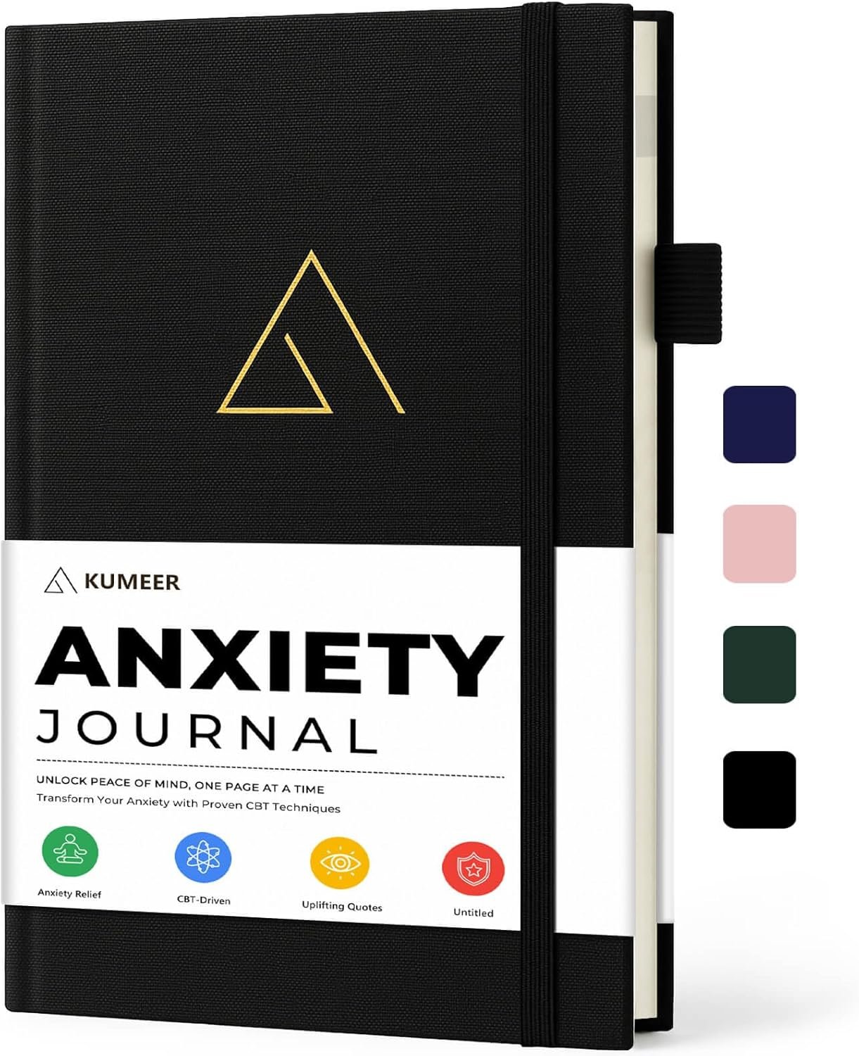 Guided Anxiety Journal for Women & Men – Cognitive Behavioral Therapy (CBT) Journal with Mindfulness Prompts, Anti-Anxiety Techniques, Overthinking & Brain Dump Journals – A Thoughtful Gift for Mental Health & Wellness