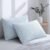 Shredded Memory Foam Cooling Medium Soft Bamboo Viscose Pillows Queen Size Set of 2, Adjustable Hypoallergenic Hotel Quality Pillows for Back, Stomach and Side Sleeper, Oeko-TEX Certified